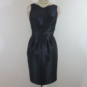 Alfred Sung back bow black boat neck dress 0/2
